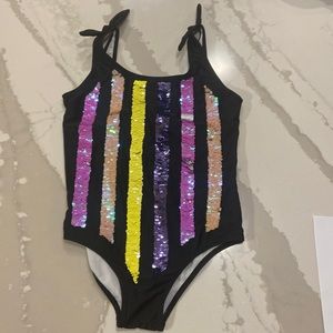 Jessica Simpson girls bathing suit large size 12